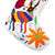 Cotton Christmas stocking, 'Multicolored Tenango Boot' - Multicolored Tenango Embroidered Christmas Stocking Mexico