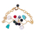 Gold plated gemstone bracelet, 'Beautiful Branches' - Multi-Gem Link Bracelet (image 2a) thumbail