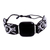 Fused glass pendant bracelet, 'Bold Hunab Ku' - Black and White Fused Glass Bracelet (image 2a) thumbail