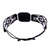 Fused glass pendant bracelet, 'Bold Hunab Ku' - Black and White Fused Glass Bracelet (image 2d) thumbail