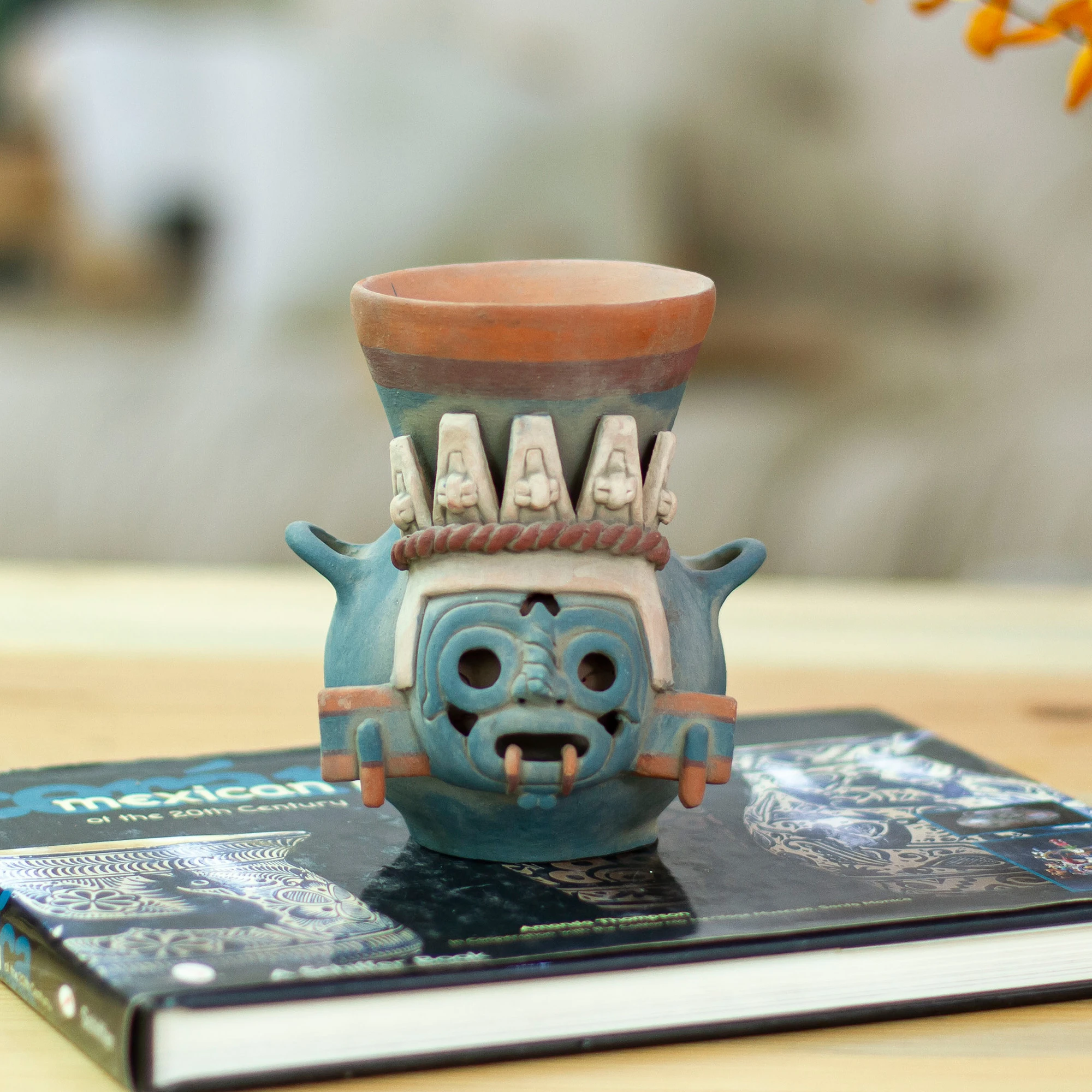 Handcrafted Mexican Ceramic Aztec Archaeology Museum Replica