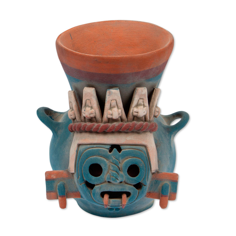 Handcrafted Mexican Ceramic Aztec Archaeology Museum Replica