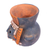 Ceramic vessel, 'Blue Aztec Rain God' - Signed Ceramic Aztec Tlaloc Replica Vessel (image 2c) thumbail