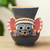 Ceramic vessel, 'Lord of the Rainstorm' - Handcrafted Signed Ceramic Aztec Tlaloc Replica Vessel (image 2) thumbail