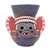 Ceramic vessel, 'Lord of the Rainstorm' - Handcrafted Signed Ceramic Aztec Tlaloc Replica Vessel thumbail