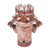 Ceramic vessel, 'Aztec Rain God Tlaloc' - Signed Handcrafted Ceramic Aztec Archaeology Sculpture (image 2d) thumbail