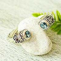 Multi-gemstone cuff bracelet, 'Treasure of the Sierras' - Cuff Bracelet with Multiple Gemstones