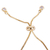 Pulsera colgante de aguja de pino - Brazalete de agujas de pino con detalles dorados