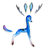Wood alebrije sculpture, 'Little Blue Deer' - Blue Copal Wood Deer Alebrije From San Martin Tilcajete (image 2i) thumbail