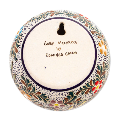 Pajarera de cerámica - Pajarera de cerámica con diseño de talavera de México