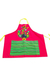 Cotton apron, 'Fuchsia Hummingbird' - Fuchsia Cotton Apron with Appliqué Hummingbird and Pockets (image 2a) thumbail