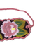 Cotton obi wrap belt, 'Flower Wrap' - Broad Cotton Hand Woven Wrap Belt with Flowers Chiapas (image 2d) thumbail