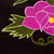 Cotton table runner, 'Purple Chiapas Flowers' - 100% Cotton Black Embroidered Table Runner Chiapas Mexico (image 2d) thumbail