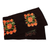Cotton table runner, 'Orange Chiapas Flowers' - Black Cotton Table Runner With Embroidered Flowers Chiapas (image 2b) thumbail