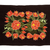 Cotton table runner, 'Orange Chiapas Flowers' - Black Cotton Table Runner With Embroidered Flowers Chiapas