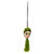 Wool and cotton ornament, 'Frida in Green' - Frida-Themed Holiday Ornament (Pair) (image 2c) thumbail