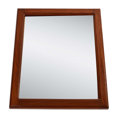 Artisan Crafted Wood Wall Mirror