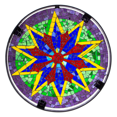 Multicolored Glass Star Mosaic