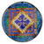 Glass mosaic wall art, 'Cross Mandala' - Glass Mosaic Wall Decoration With Blue Cross From Mexico (image 2a) thumbail