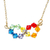 Gold plated Swarovski crystal pendant necklace, 'Color Helix' - Artisan Crafted Swarovski Crystal Necklace (image 2a) thumbail