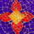 Glass mosaic wall art, 'Red Cross' - Colorful Glass Mosaic Art (image 2b) thumbail