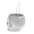 Ceramic tealight candleholder, 'Haunted Night in White' - Skull Lantern in Ceramic