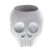 Ceramic planter, 'White Skull' - Artisan Crafted Skull Flower Pot