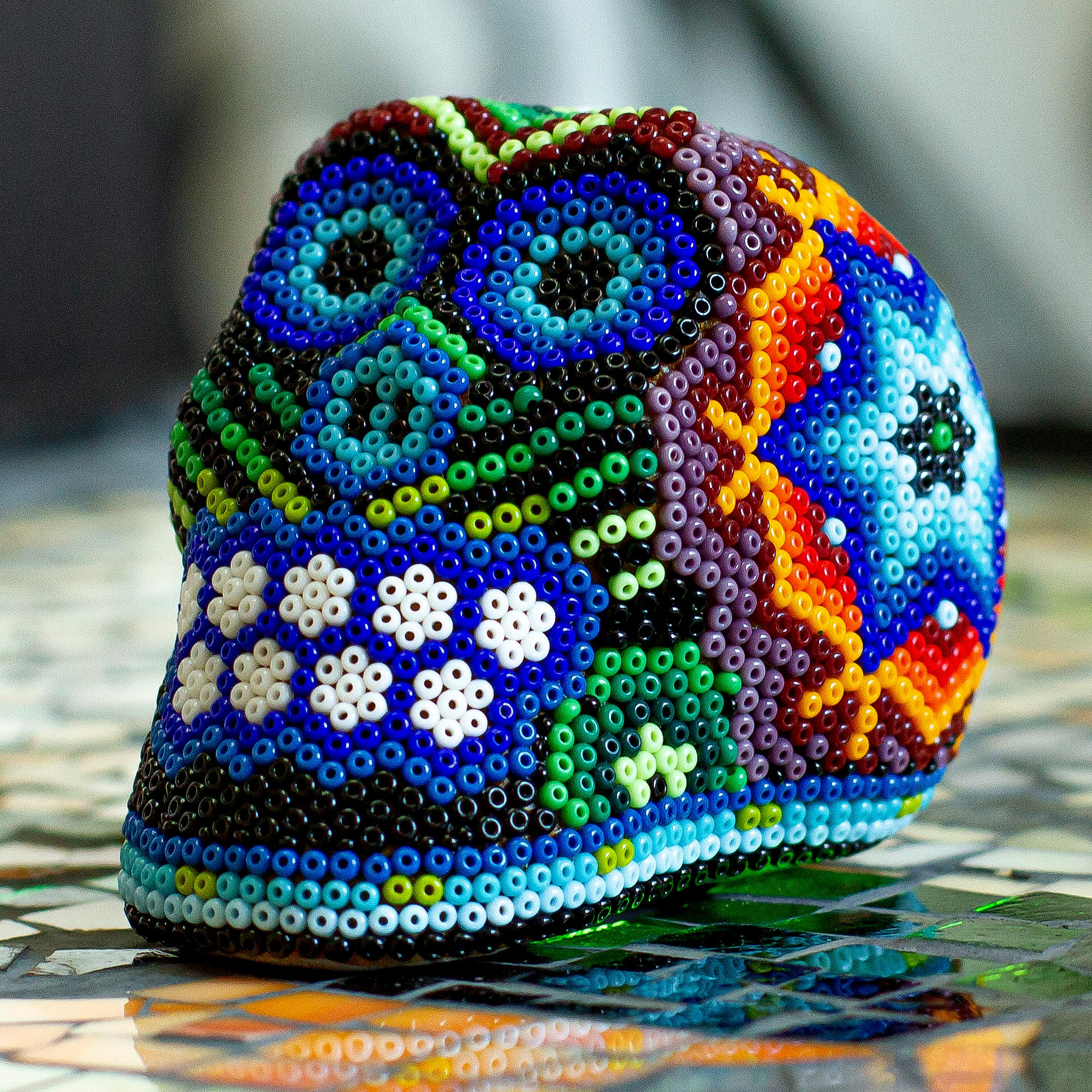 Huichol clearance beaded skull