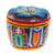 Huichol beaded decorative box, 'Precious Peyote' - Artisan Crafted Huichol Decorative Box