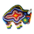 Huichol beaded papier mache sculpture, 'Noble Bison' - Handmade Beaded Bison Figurine