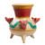 Decorative ceramic vessel, 'Three Dogs' - Artisan Crafted Decorative Vessel (image 2a) thumbail