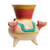 Decorative ceramic vessel, 'Three Dogs' - Artisan Crafted Decorative Vessel (image 2b) thumbail
