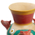 Decorative ceramic vessel, 'Three Dogs' - Artisan Crafted Decorative Vessel (image 2d) thumbail