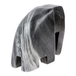 Marble elephant sculpture, 'Tapatio Elephant' - Gray Marble Abstract Elephant Sculpture Jalisco Mexico