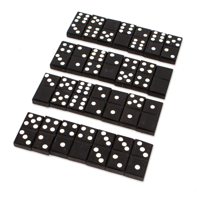 Domino-Set aus Marmor - 28-teiliges Marmor-Dominospiel mit Aufbewahrungsbox Mexiko