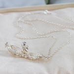 Sterling silver locket pendant necklace, 'Birth of Life' - Leaf Motif Locket Necklace