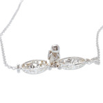 Sterling silver locket pendant necklace, 'Birth of Life' - Leaf Motif Locket Necklace