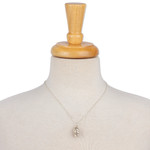 Sterling silver locket pendant necklace, 'Birth of Life' - Leaf Motif Locket Necklace