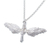 Sterling silver pendant necklace, 'Fast Flight' - Artisan Crafted Hummingbird Necklace