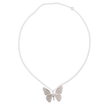 Collar colgante de plata esterlina - Collar con colgante de mariposa de México