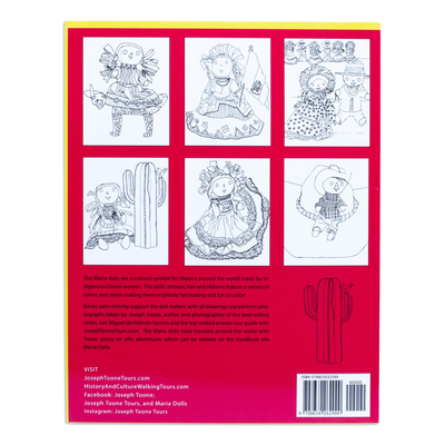 Libro de colorear para adultos - Libro para colorear para adultos de las muñecas María de México