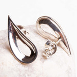 Sterling silver drop earrings, 'Taxco Tears' - Handcrafted Sterling Silver Earrings from Mexico