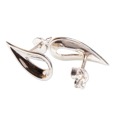 Tropfenohrringe aus Sterlingsilber - Handgefertigte Ohrringe aus Sterlingsilber aus Mexiko