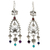Multi-gemstone chandelier earrings, 'Taxco Raindrops' - 925 Sterling Silver Dangle Earrings with Gemstone Beads