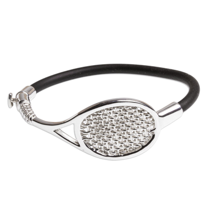 Tennis Themed Sterling Silver Bracelet