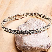 Featured review for Sterling silver link bracelet, Beautiful Braid