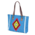Zapotec wool shoulder bag, 'Blue Sky Starburst' - Handwoven Blue Wool Shoulder Bag with Diamond Pattern (image 2d) thumbail