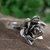 Sterling silver cocktail ring, 'Taxco Blossom' - 925 Sterling Silver Rose Cocktail Ring From Taxco thumbail