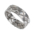 Men's sterling silver band ring, 'Diamond Basket' - Men's Sterling Silver Band Ring With Diamond Design