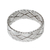 Men's sterling silver band ring, 'Diamond Basket' - Men's Sterling Silver Band Ring With Diamond Design